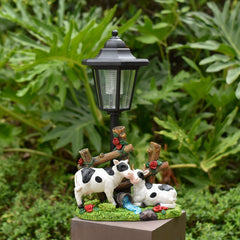 Simulation Sheep & Cow Resin Solar Light – Outdoor Garden & Courtyard Decoration