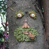 Fluorescent Pipe Tree Face Pendant – Resin Garden and Micro Landscape Ornament