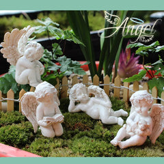 Cute Angel Garden Ornaments – Resin Micro Landscape Decorations for Flower Pots