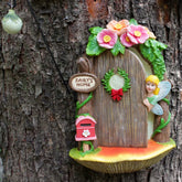 Fairy Door Tree Pendant – Micro Landscape Resin Ornament for Garden and Courtyard