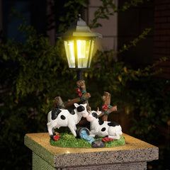 Simulation Sheep & Cow Resin Solar Light – Outdoor Garden & Courtyard Decoration