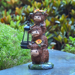 Cute Cow Resin Solar Light – Outdoor Home & Garden Decoration