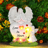 Solar Angel Prayer Lamp – Photosensitive Cemetery Light for Outdoor Use