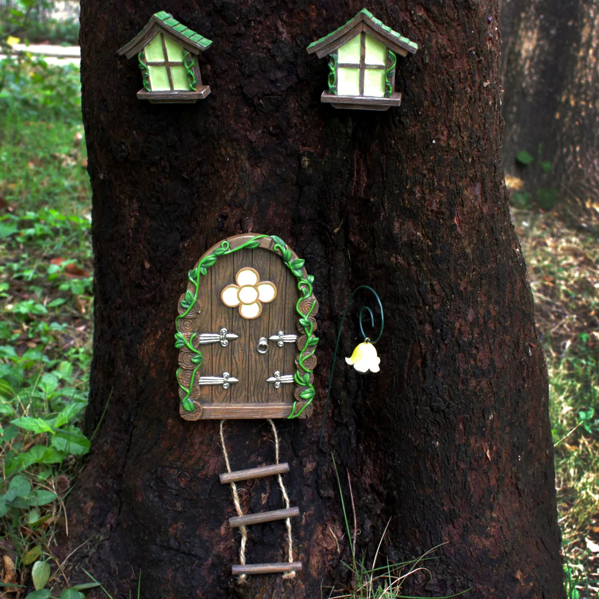 Luminous Elf Resin Pendant – Decorative Tree Ornament for Garden and Courtyard