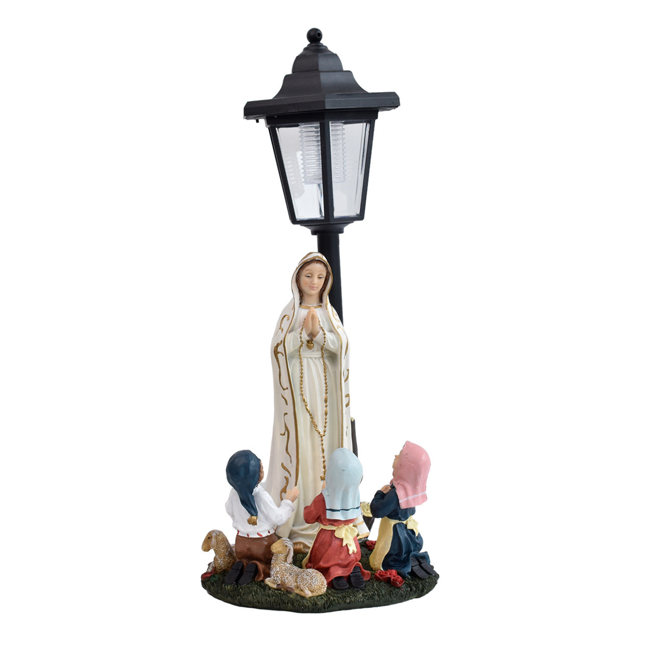 Prayer Figure Resin Solar Light – Outdoor Garden & Courtyard Decoration