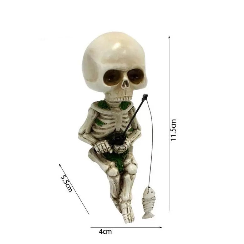 Creative Skull Resin Ornament – Decorative Garden and Fish Tank Figurine
