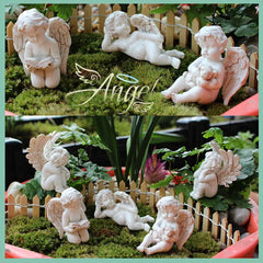 Cute Angel Garden Ornaments – Resin Micro Landscape Decorations for Flower Pots