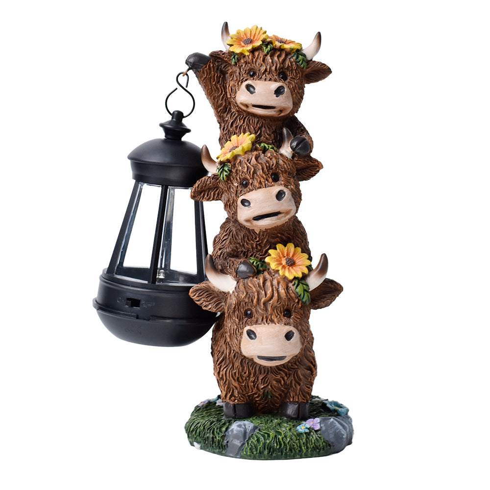 Cute Cow Resin Solar Light – Outdoor Home & Garden Decoration