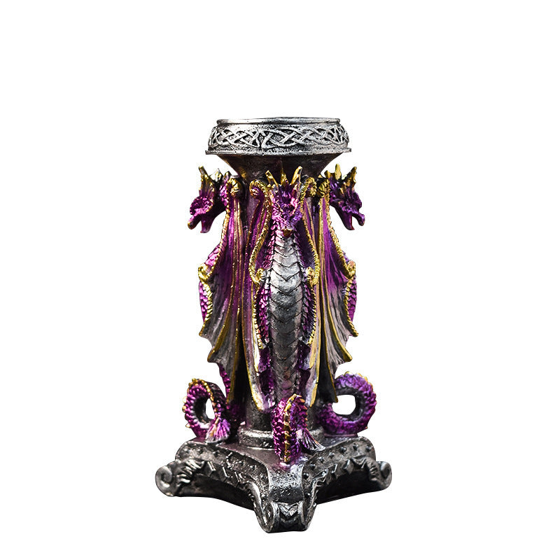 European & American Dragon Resin Candlestick – Desktop, Office & Halloween Decoration