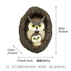 Creative Cartoon Owl Resin Pendant – Decorative Garden and Outdoor Ornament