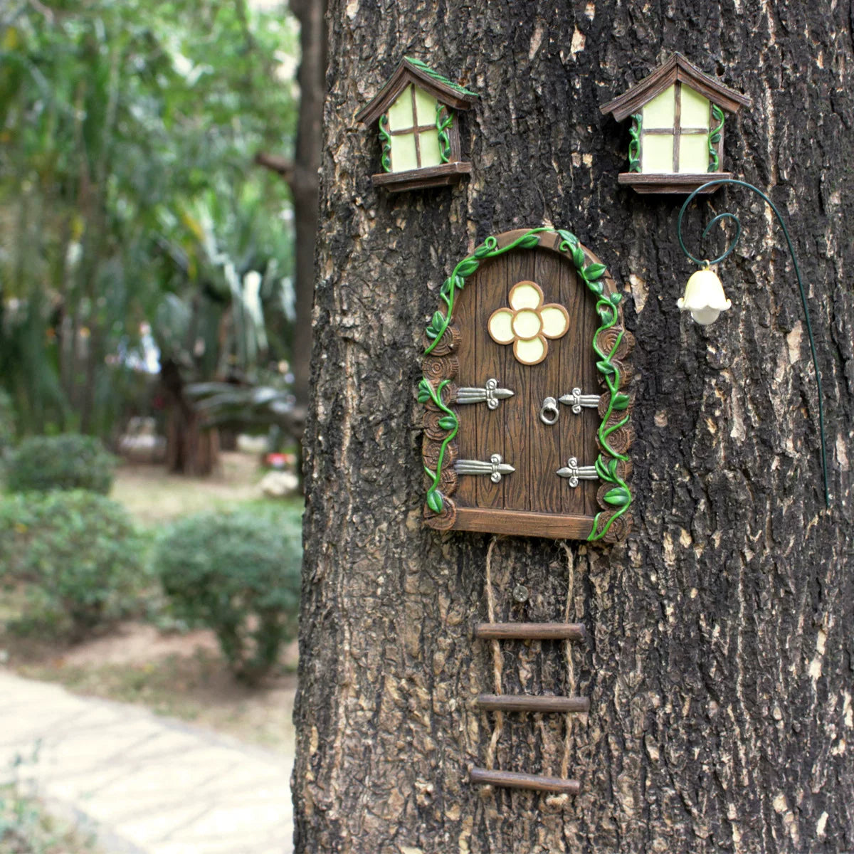 Luminous Elf Resin Pendant – Decorative Tree Ornament for Garden and Courtyard