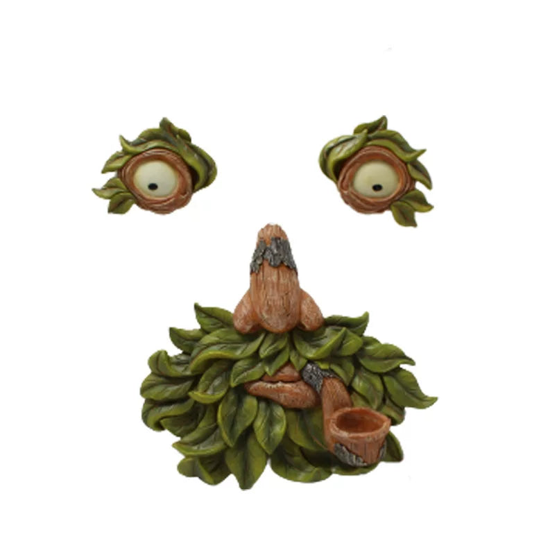 Fluorescent Pipe Tree Face Pendant – Resin Garden and Micro Landscape Ornament