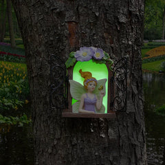 Creative Flower Fairy Resin Hanging Figurine – Decorative Ornament for Garden, Balcony, and Tree