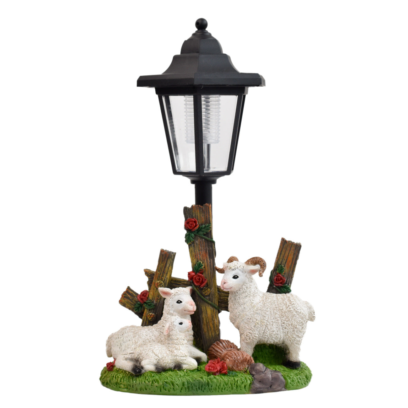 Simulation Sheep & Cow Resin Solar Light – Outdoor Garden & Courtyard Decoration