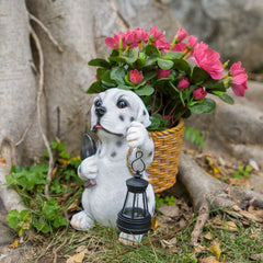 Cute Puppy Resin Solar Light – LED Outdoor Garden & Home Decoration
