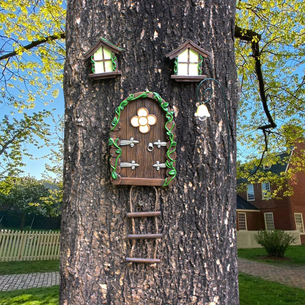 Luminous Elf Resin Pendant – Decorative Tree Ornament for Garden and Courtyard