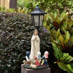 Prayer Figure Resin Solar Light – Outdoor Garden & Courtyard Decoration