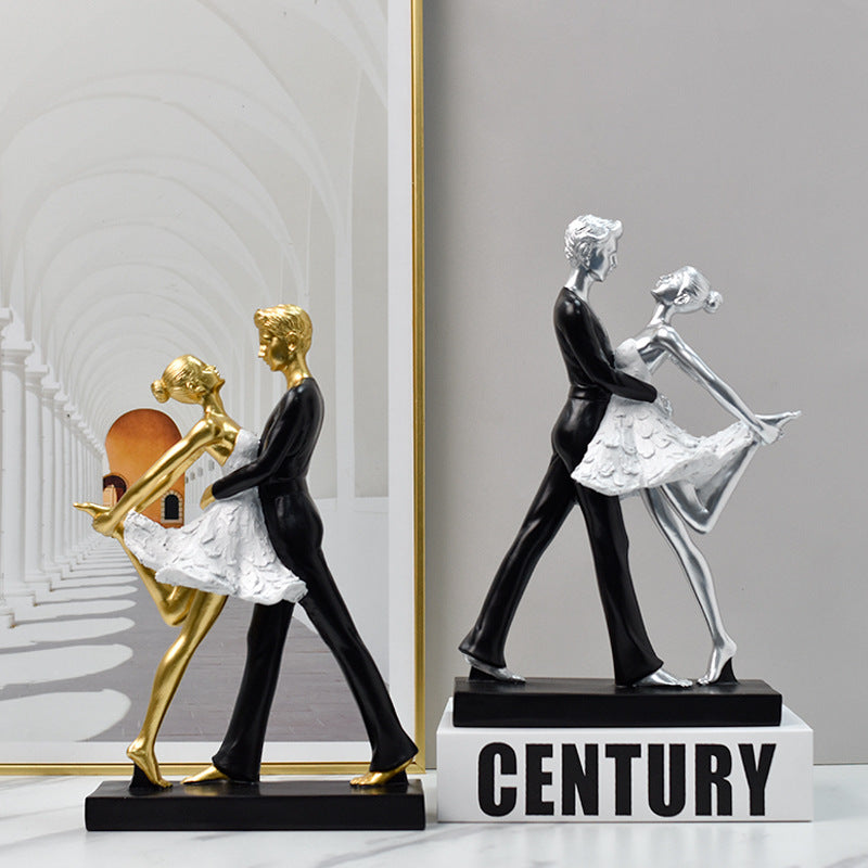Light Luxury Ballet & Latin Dance Resin Sculpture – Desktop Decoration & Valentine’s Day Gift