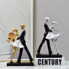 Light Luxury Ballet & Latin Dance Resin Sculpture – Desktop Decoration & Valentine’s Day Gift