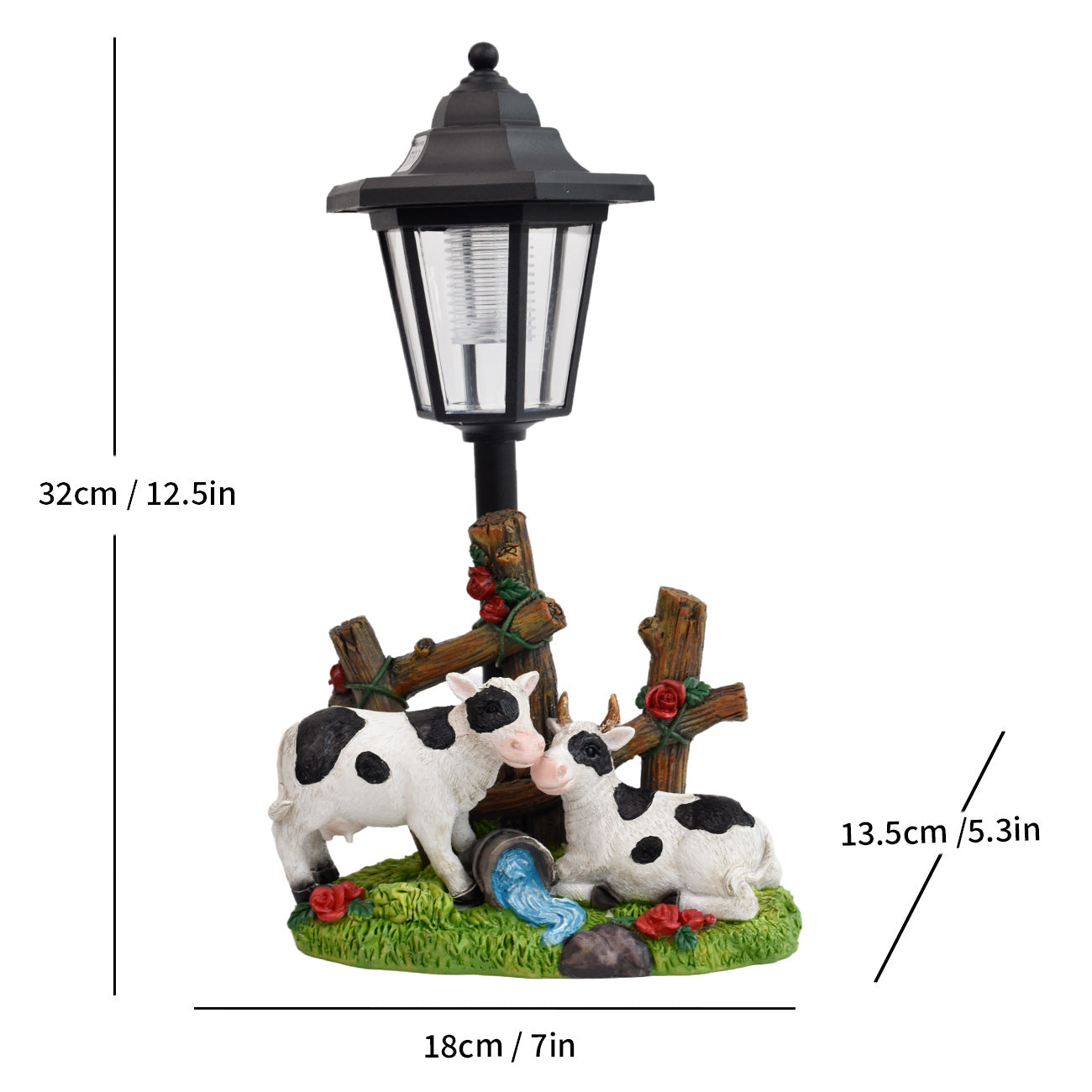 Simulation Sheep & Cow Resin Solar Light – Outdoor Garden & Courtyard Decoration