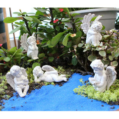 Cute Angel Garden Ornaments – Resin Micro Landscape Decorations for Flower Pots