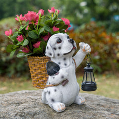 Cute Puppy Resin Solar Light – LED Outdoor Garden & Home Decoration