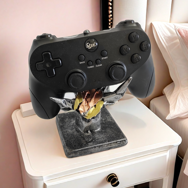 Crystal Hand Phone and Controller Stand – Decorative Resin Desktop Holder