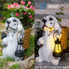 Cute Puppy Resin Solar Light – LED Outdoor Garden & Home Decoration