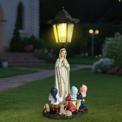 Prayer Figure Resin Solar Light – Outdoor Garden & Courtyard Decoration