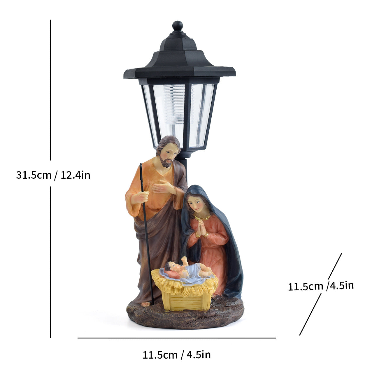 Prayer Figure Resin Solar Light – Outdoor Garden & Courtyard Decoration