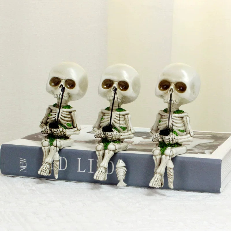 Creative Skull Resin Ornament – Decorative Garden and Fish Tank Figurine